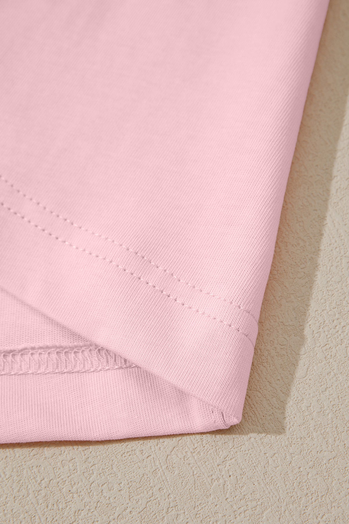 Cotton Stitched Detail Loose Tank Top 2pcs Short Set