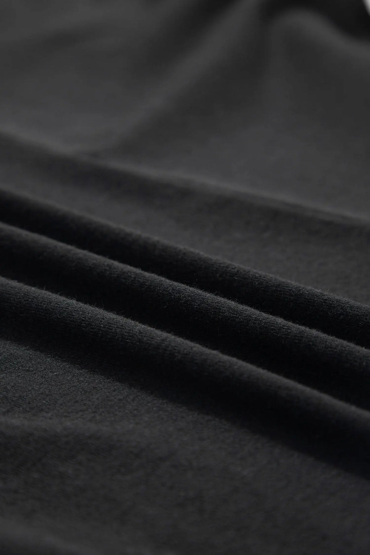 Black High Neck Long Sleeve Top detail view · nz-alt-v1