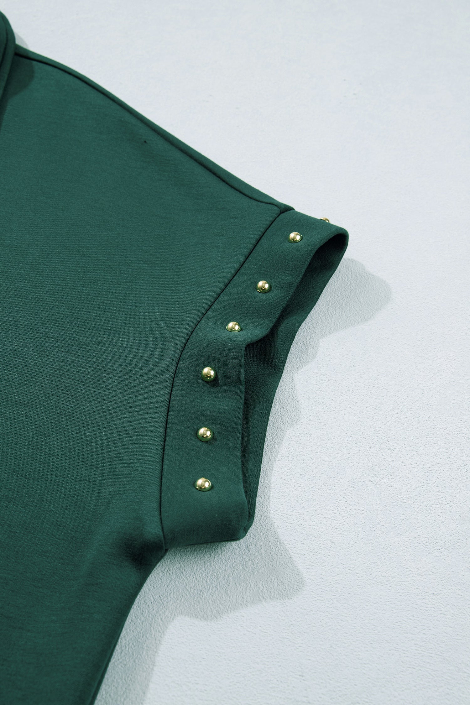 Evergreen Plus Size Glow Studded Zip up T Shirt Dress with Pockets - Casual Dresses