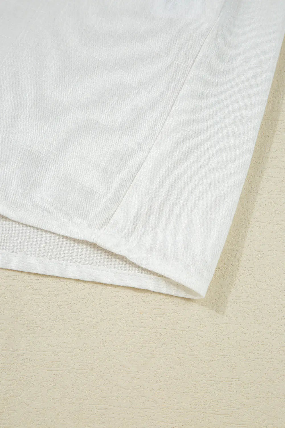 White Ruffle Elastic Cuffs Puffy Long Sleeve Button Down Shirt