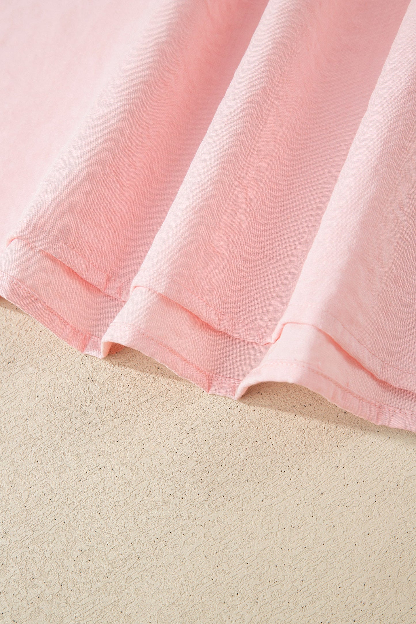 Canton Scallop Color Block Trim Puff Sleeve Mini Dress - Casual Dresses