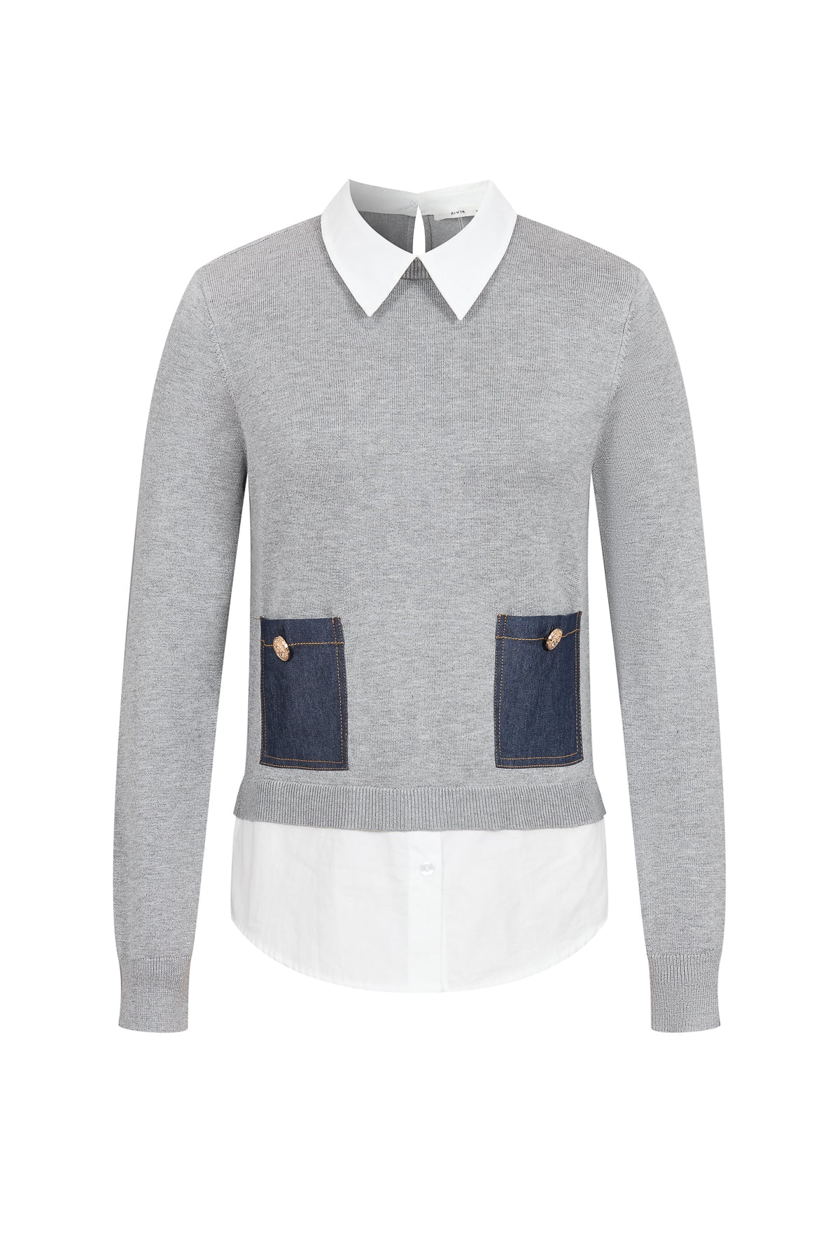 Collared Layered Knit flat lay view