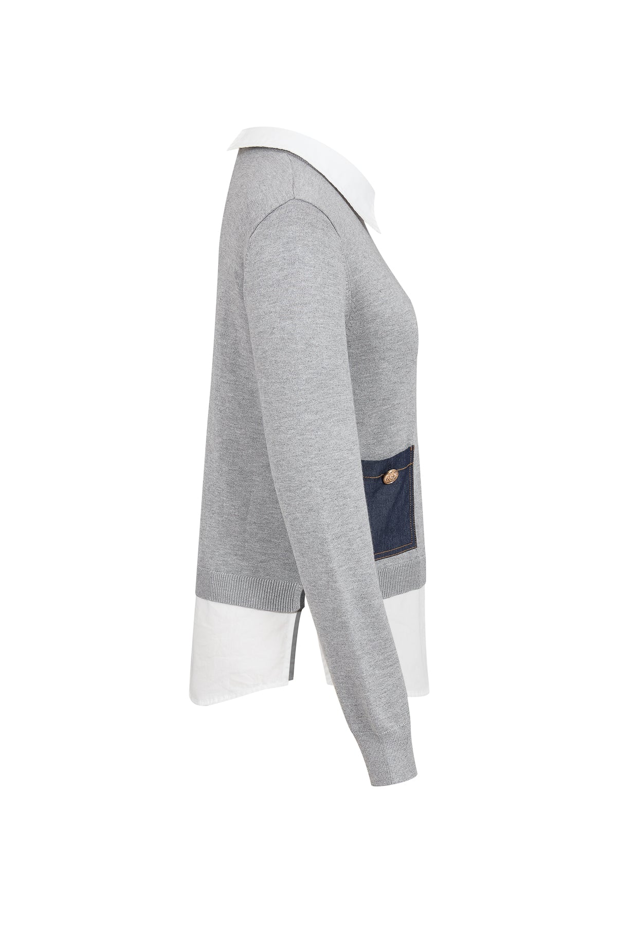 Collared Layered Knit side view