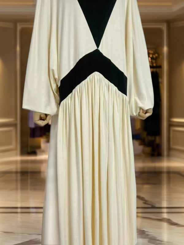 Colourblock Mock Neck Batwing Maxi Dress mannequin view · nz-bg-v1