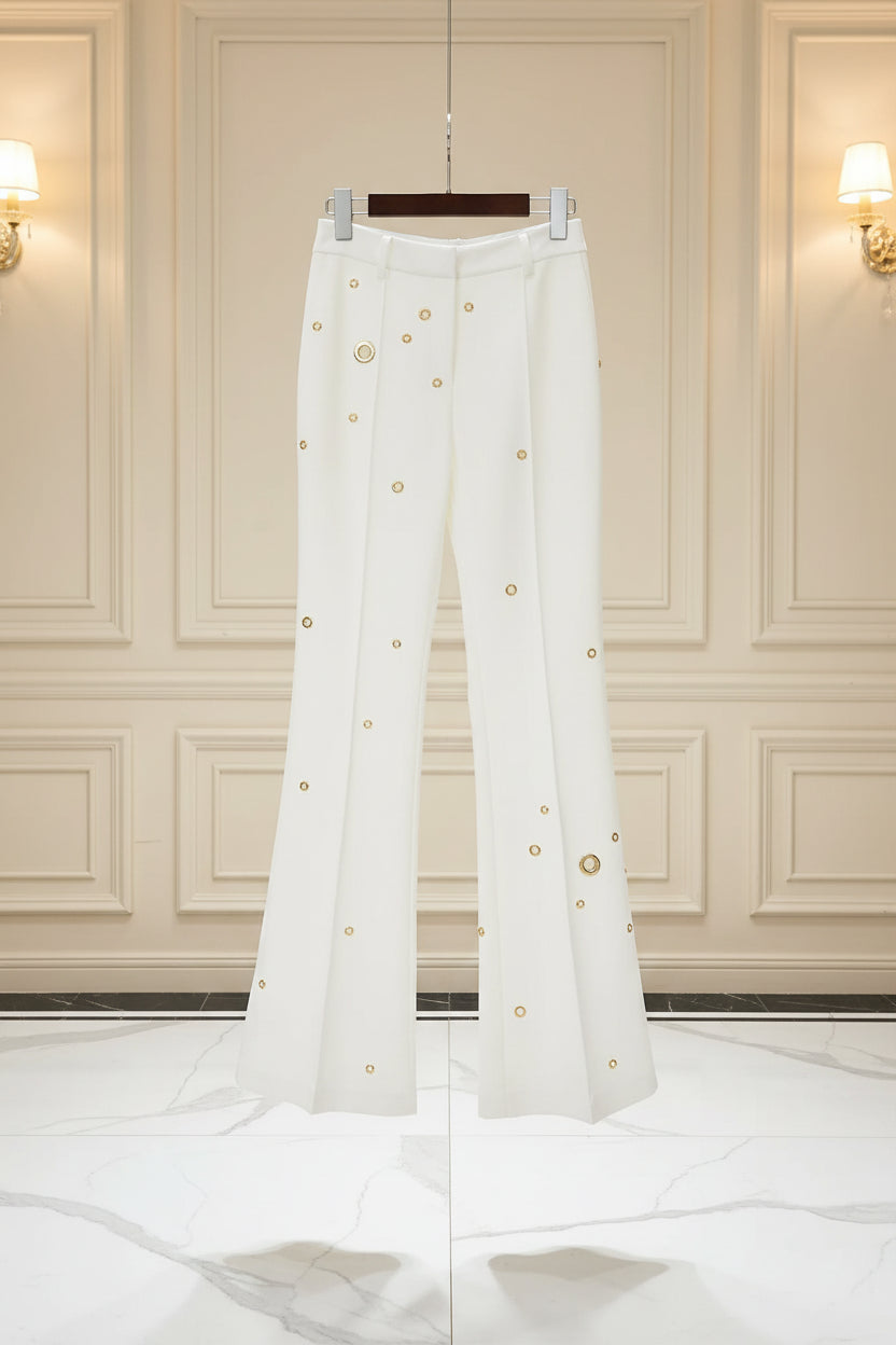 Metal Hole One Button Suit white pants view · nz-bg-v1