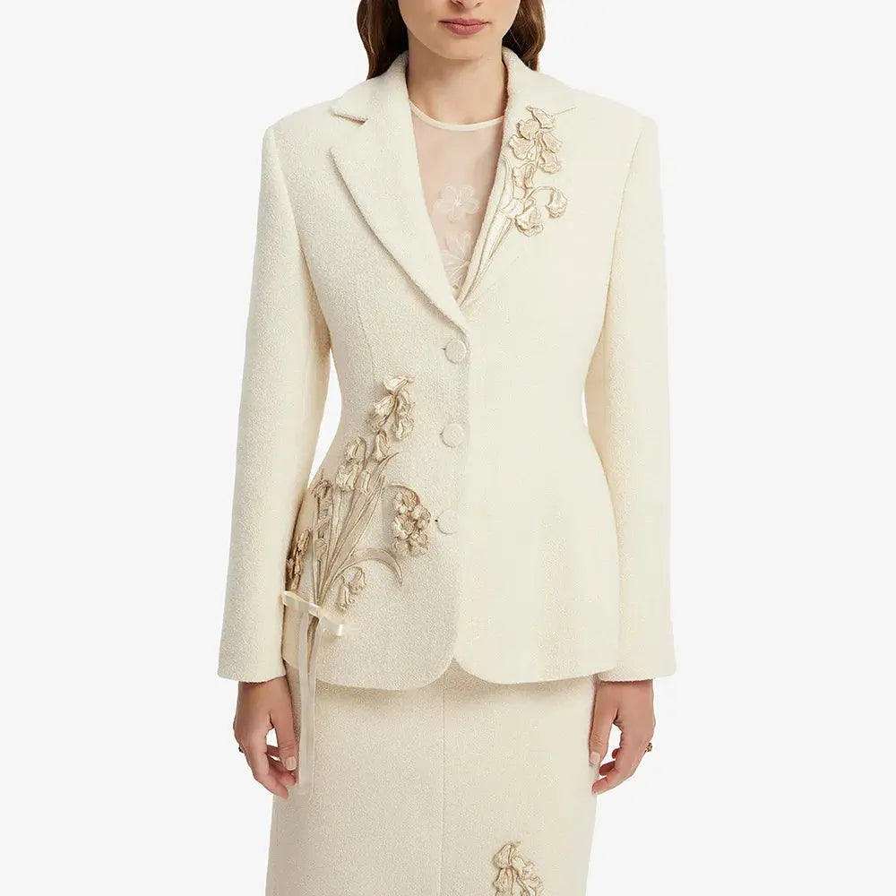 Ivory Two Piece Skirt Set model front view · nz-alt-v1