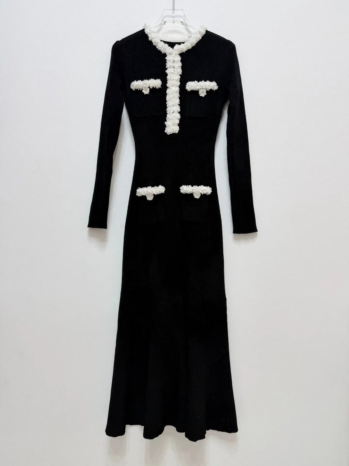 Maxi Dress Sweet Style in Black White hanging view · nz-alt-v1