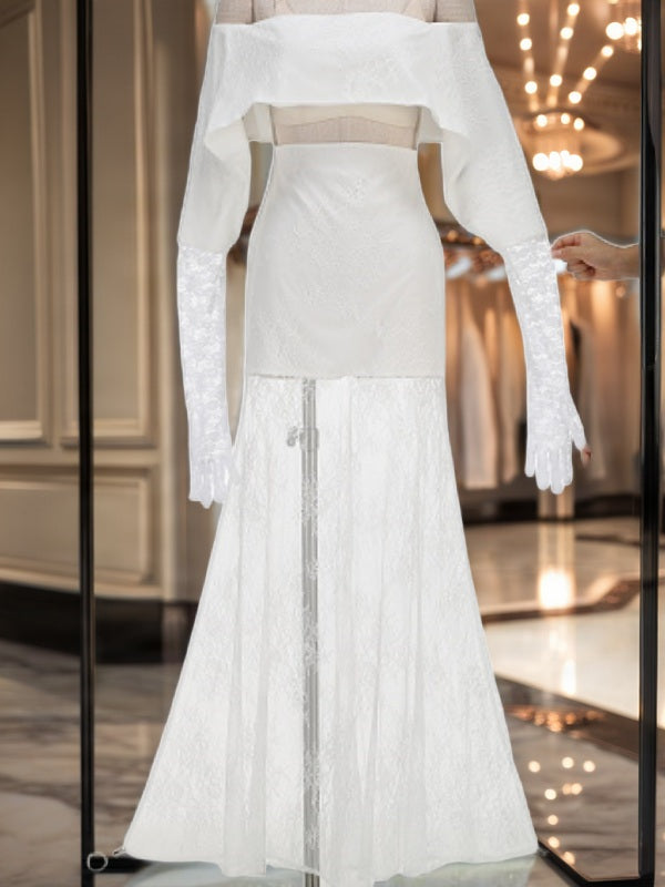 Off-Shoulder Two-Piece Maxi Set with Sheer Lace Skirt mannequin view · nz-bg-v1