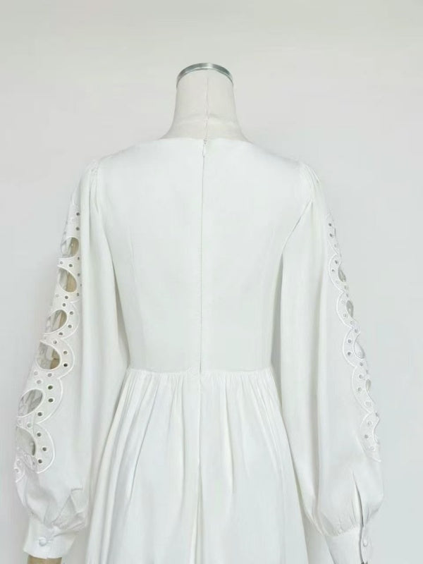 Broderie Cut-Out Twist Front Maxi Dress mannequin view · nz-alt-v1