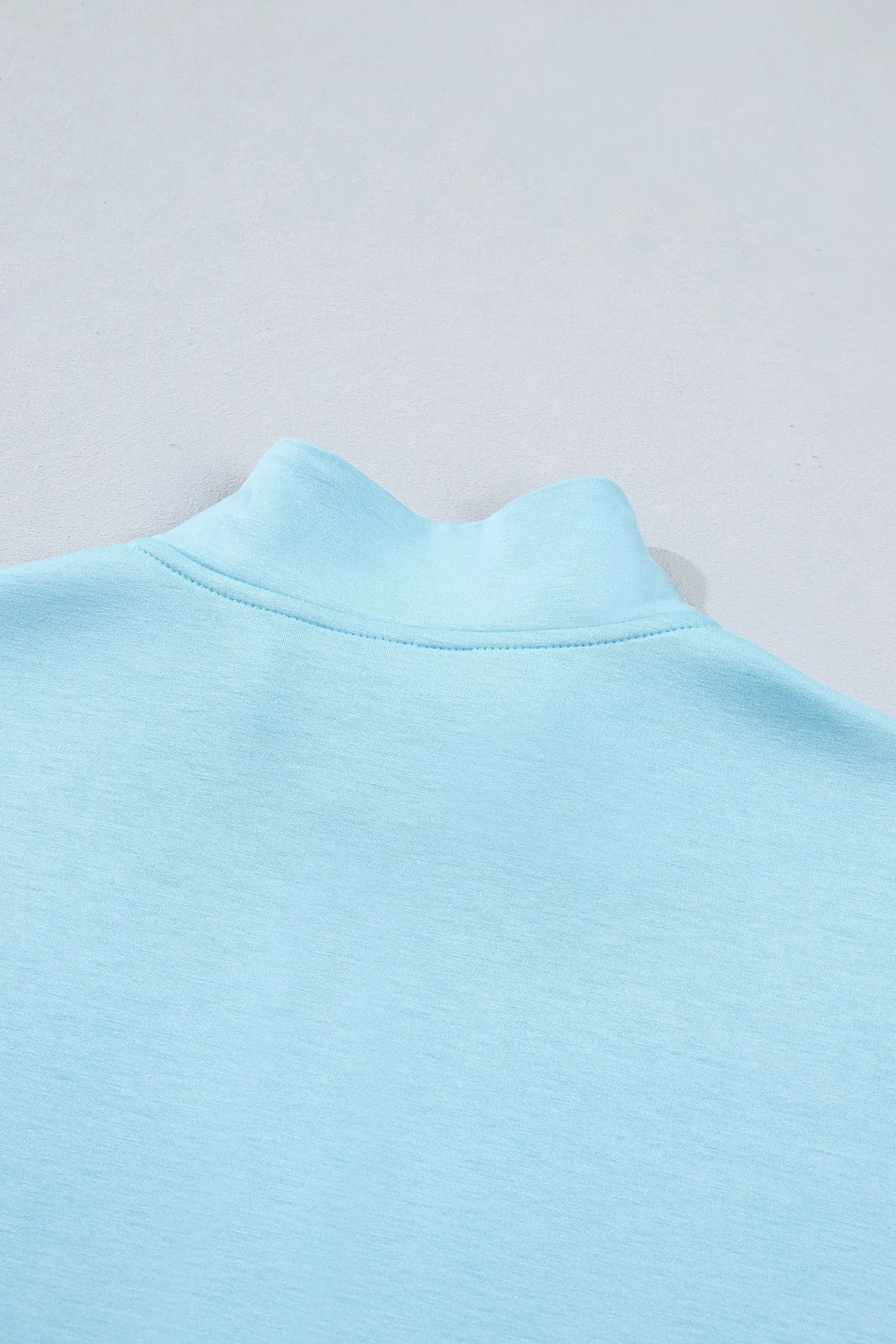 Myosotis Half Zip High Neck Tee Athleisure Short Set Nataliz