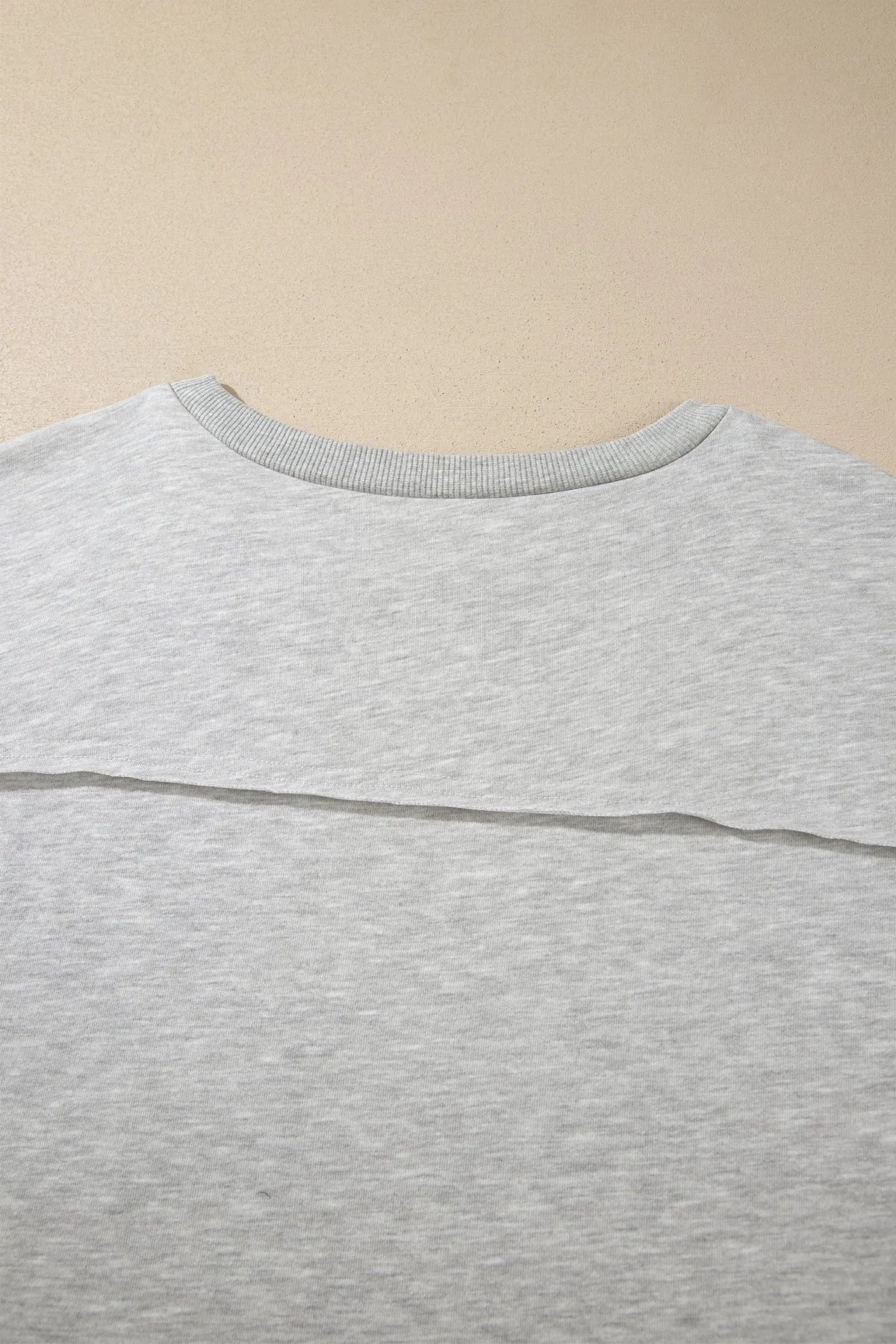 Light Grey Long Sleeve Patch Embroidery Tunic Plus Size Blouse
