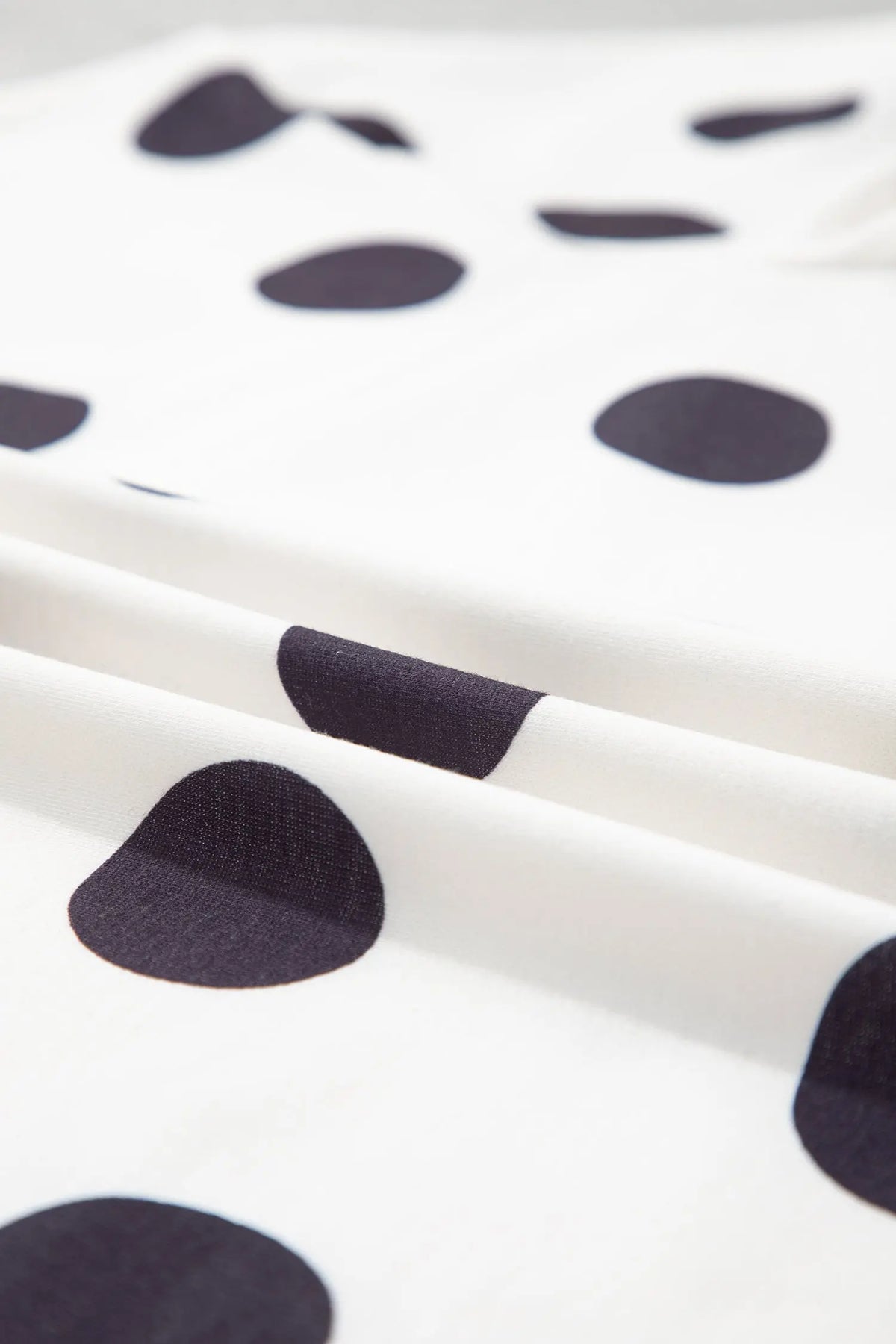 Casual Polka Dot Round Neck Pullover Sweatshirt