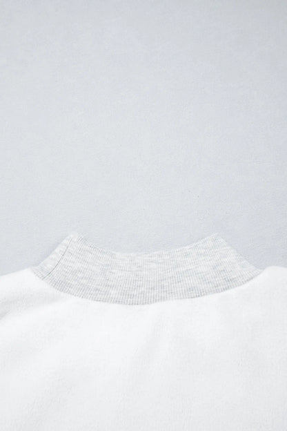 Light Grey High Neck GAMEDAY/ FOOTBALL Double Side Printed Reversible Sweatshirt