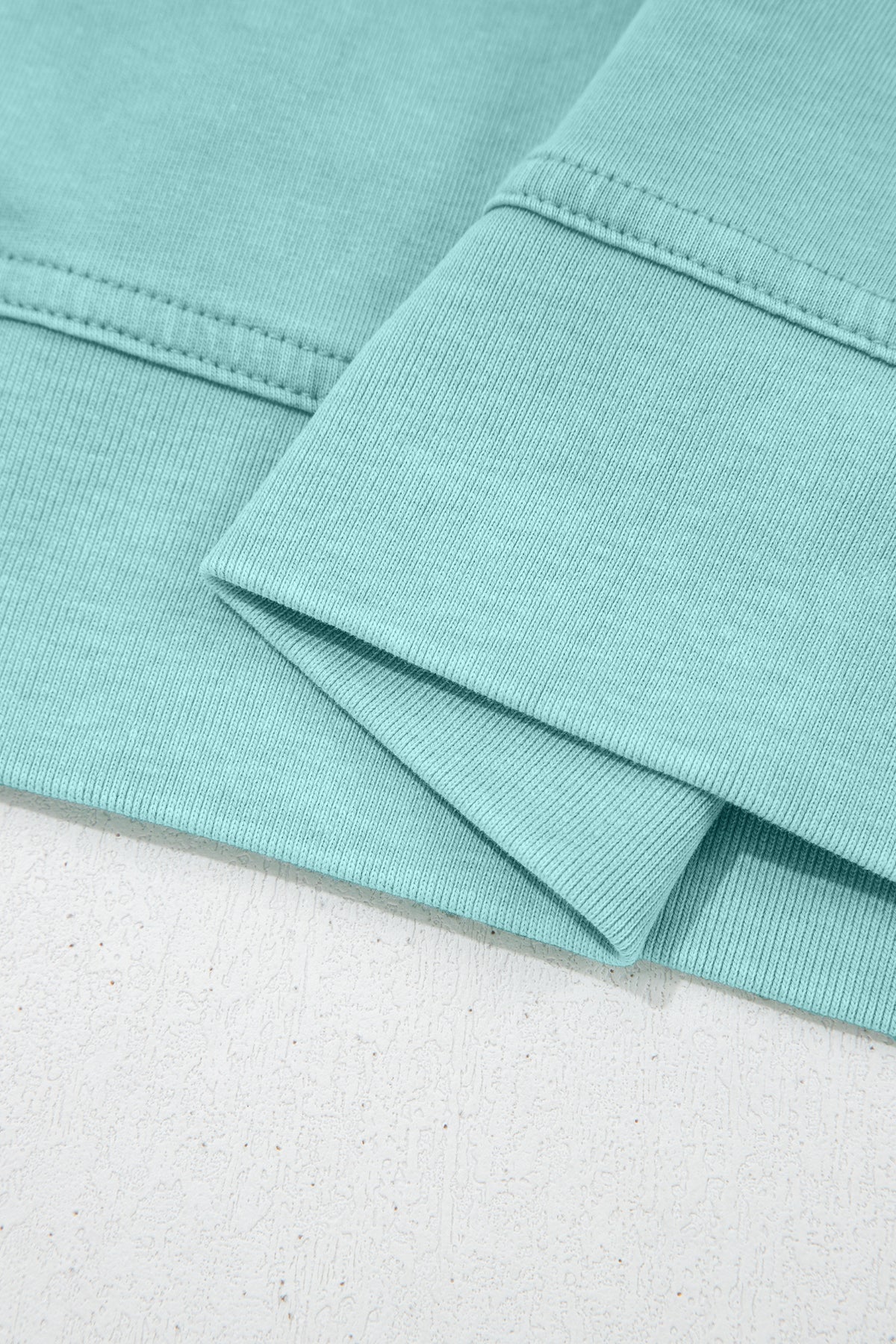 Cotton Raw Cut Notched Neck Lace Patchwork Detail Mineral Wash Tee