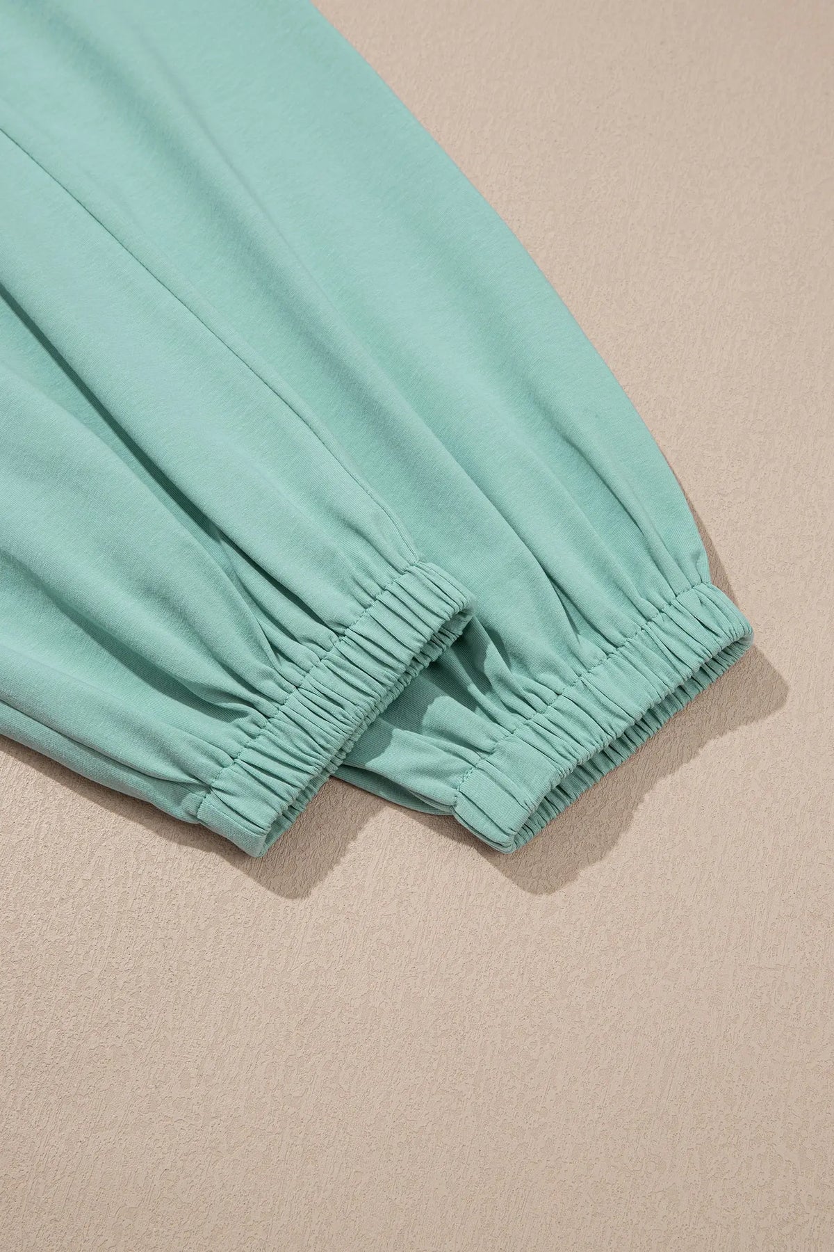 Solid Color Cropped Tank Top and Jogger Pants Set