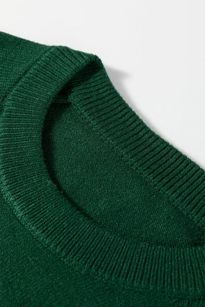 Blackish Green MERRY Letter Pattern Christmas Raglan Sleeve Sweater