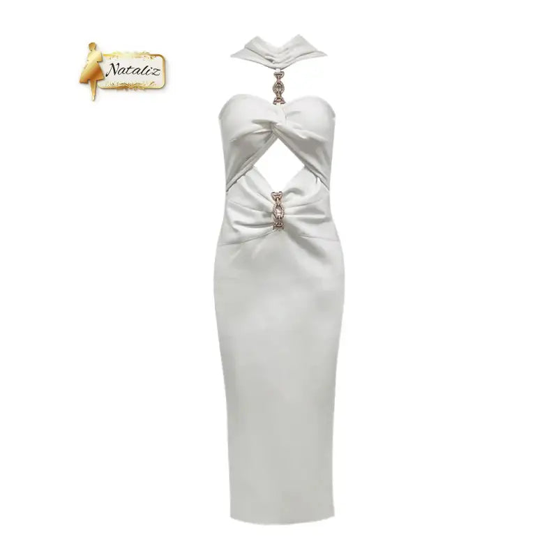 Bandage  Cut Out Black Evening Dress Nataliz