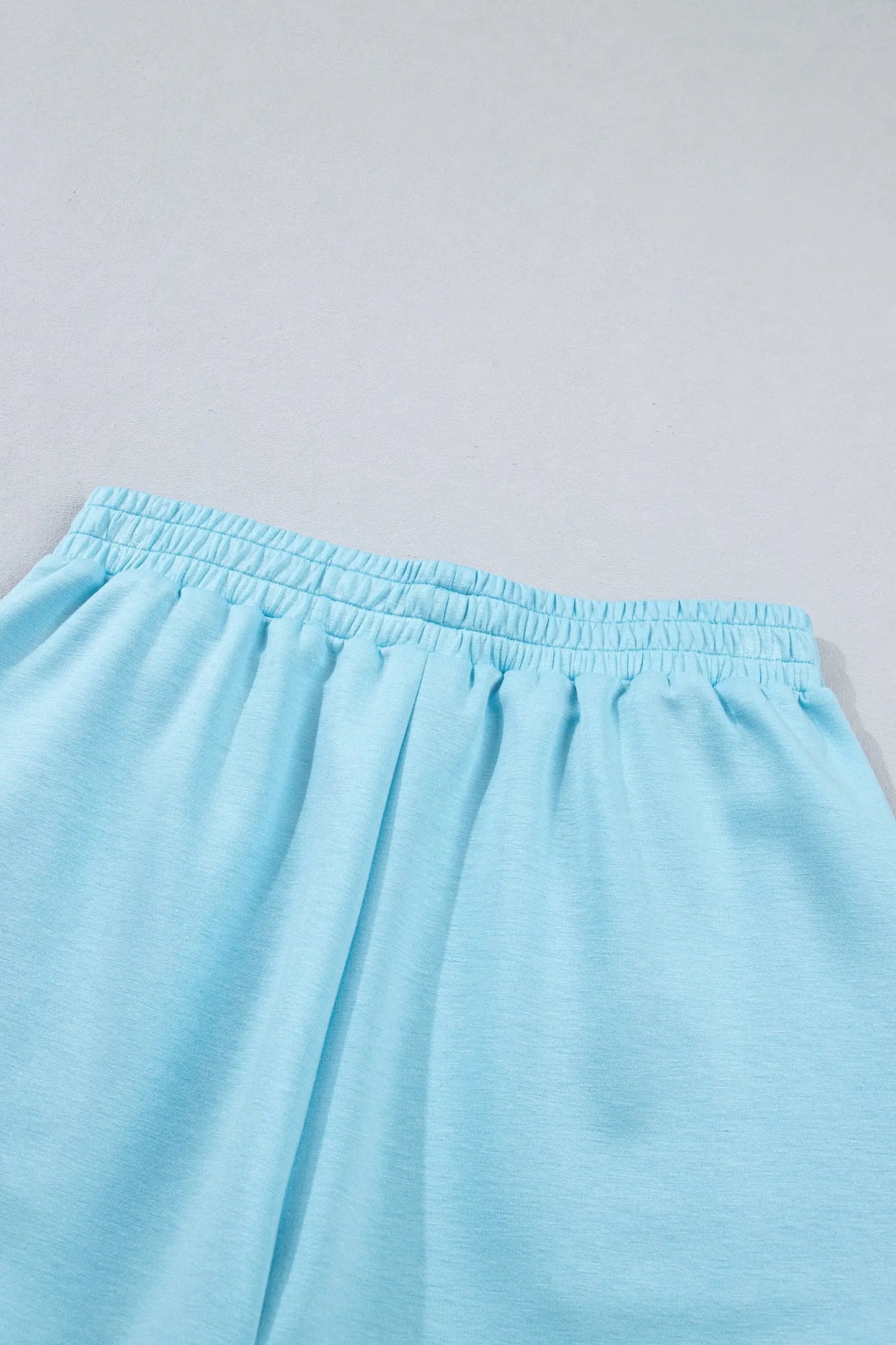 Myosotis Half Zip High Neck Tee Athleisure Short Set Nataliz