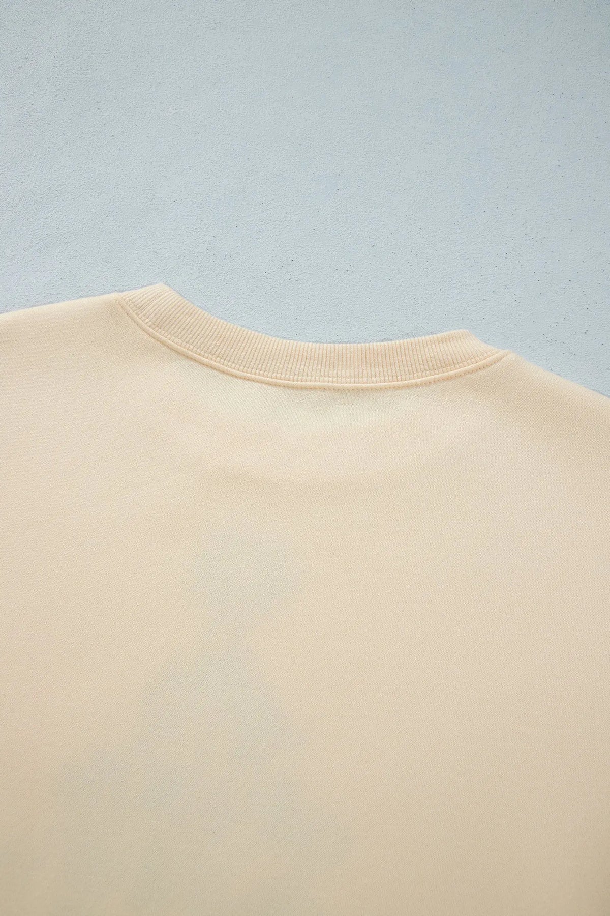 Apricot Merry Christmas and Happy New Year Embroidered Holiday Slogan Sweatshirt