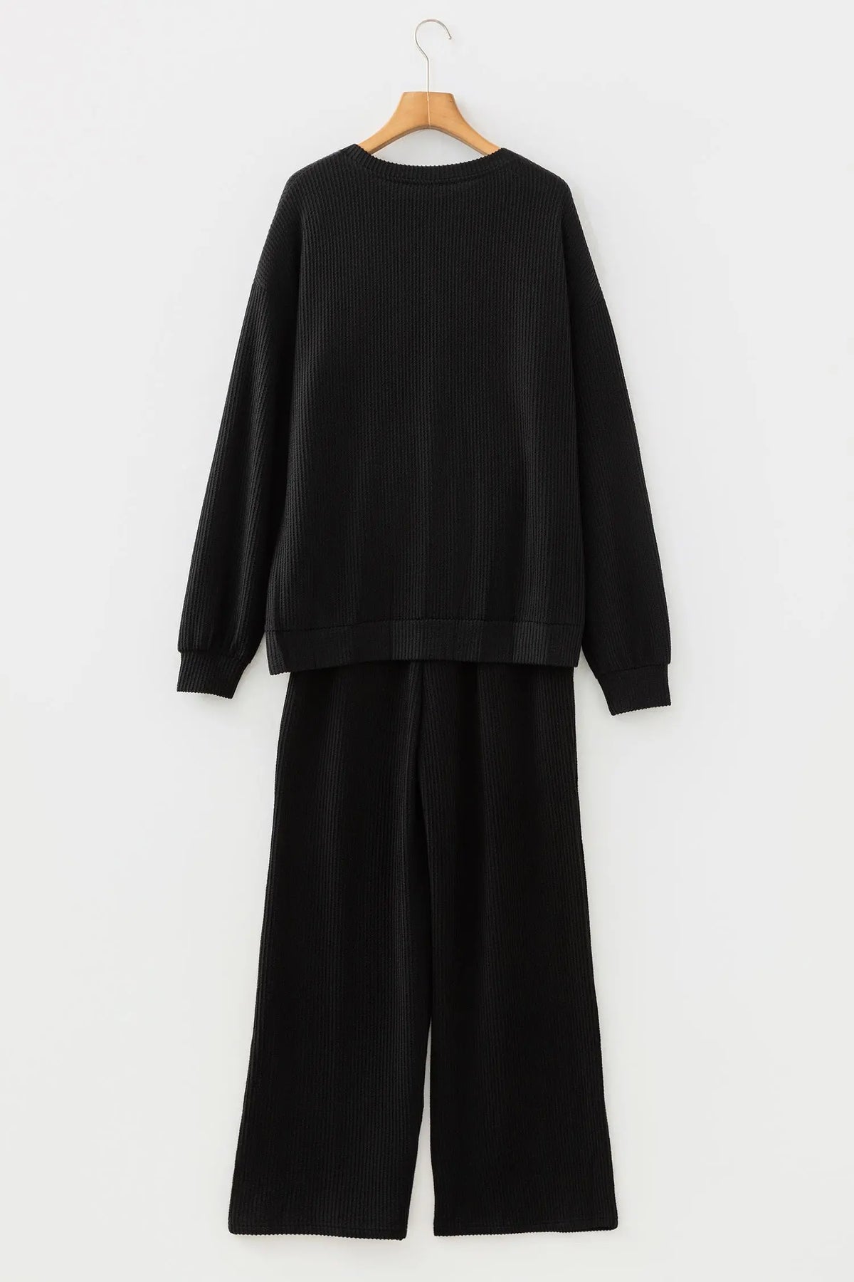 MERRY Corded Long Sleeve Top and Pockets Pants Set