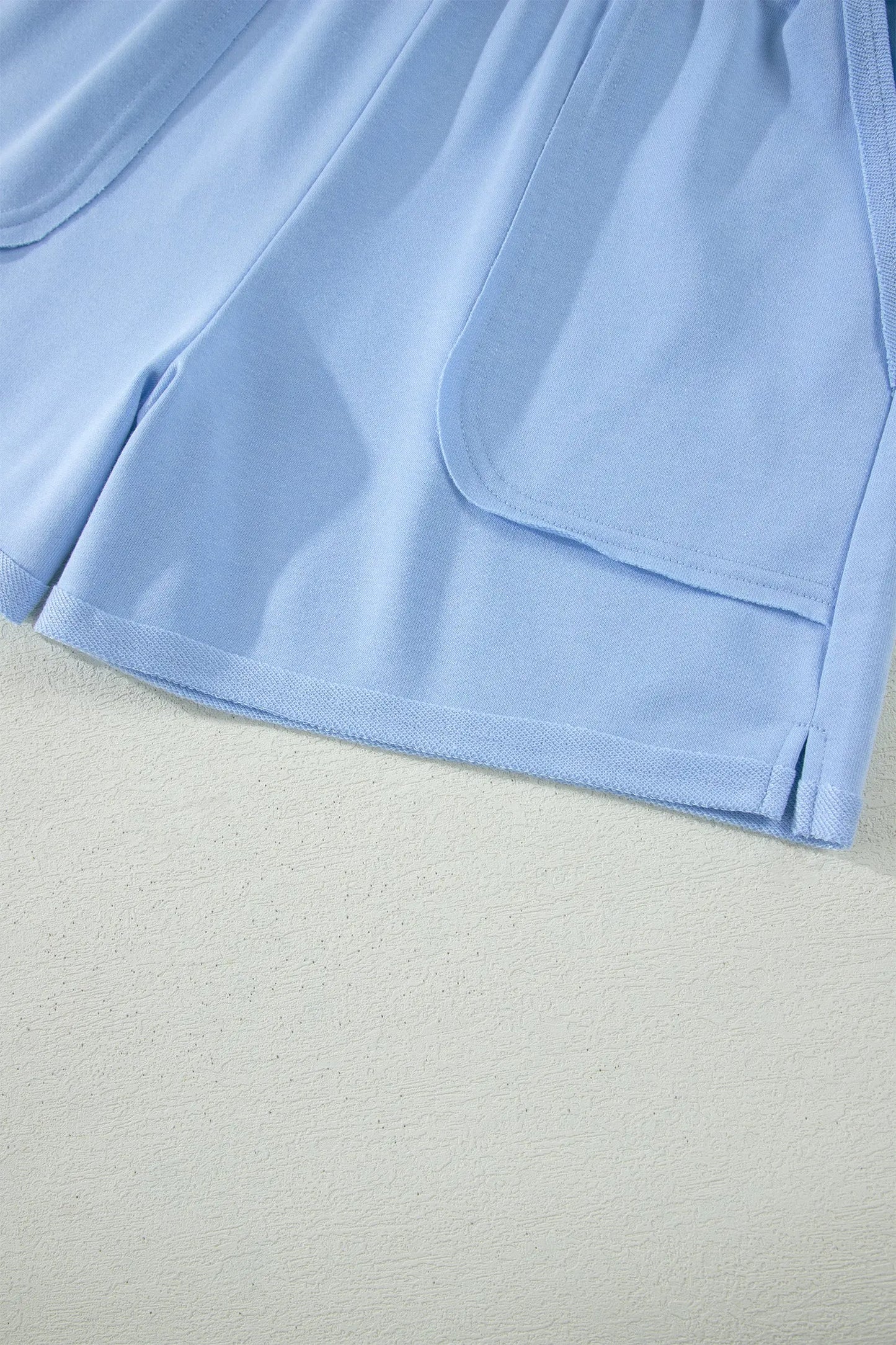 Banana Cream Loose Polo Tee Elastic Waist 2pcs Short Set Nataliz