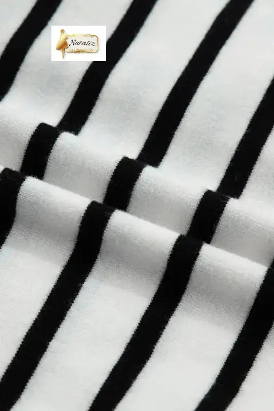 Beige Stripe Ruffle Trim Button Down Knit Short Sleeve Sweater Cardigan Nataliz