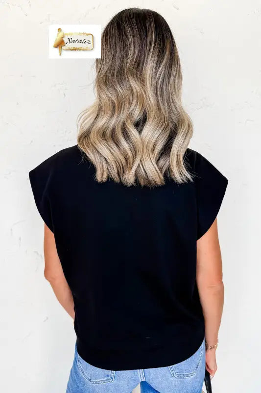 Black Casual Solid Short Sleeve Top with Metal Button Details Key Features Dear-Lover Dropshipping