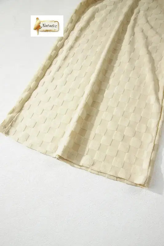 Black Half Buttons Sleeveless Wide Leg Textured Jumpsuit Nataliz