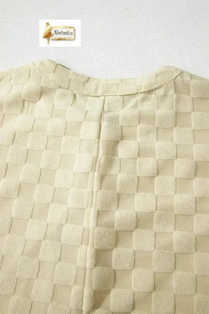 Black Half Buttons Sleeveless Wide Leg Textured Jumpsuit Nataliz