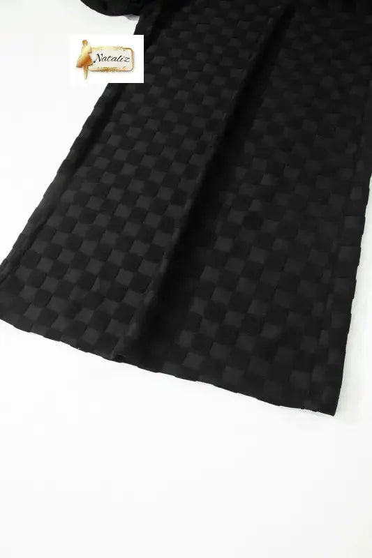 Black Half Buttons Sleeveless Wide Leg Textured Jumpsuit Nataliz