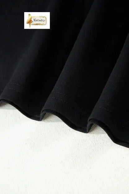 Black Leopard Bow Embroidered 100% Cotton Round Neck T Shirt Nataliz
