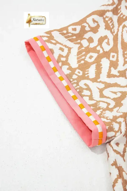 Blue Western Fashion Print Striped Color Block Patchwork Shift Mini Dress Nataliz