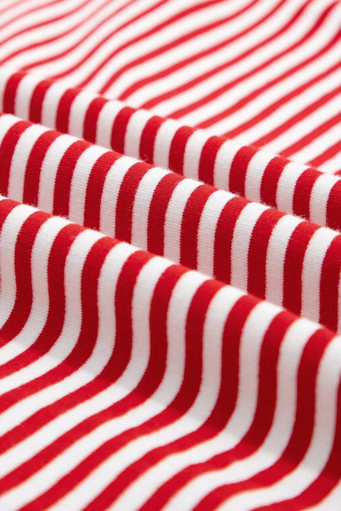 Red Stripe Oversize Mock Neck Sweatshirt and Shorts Set
