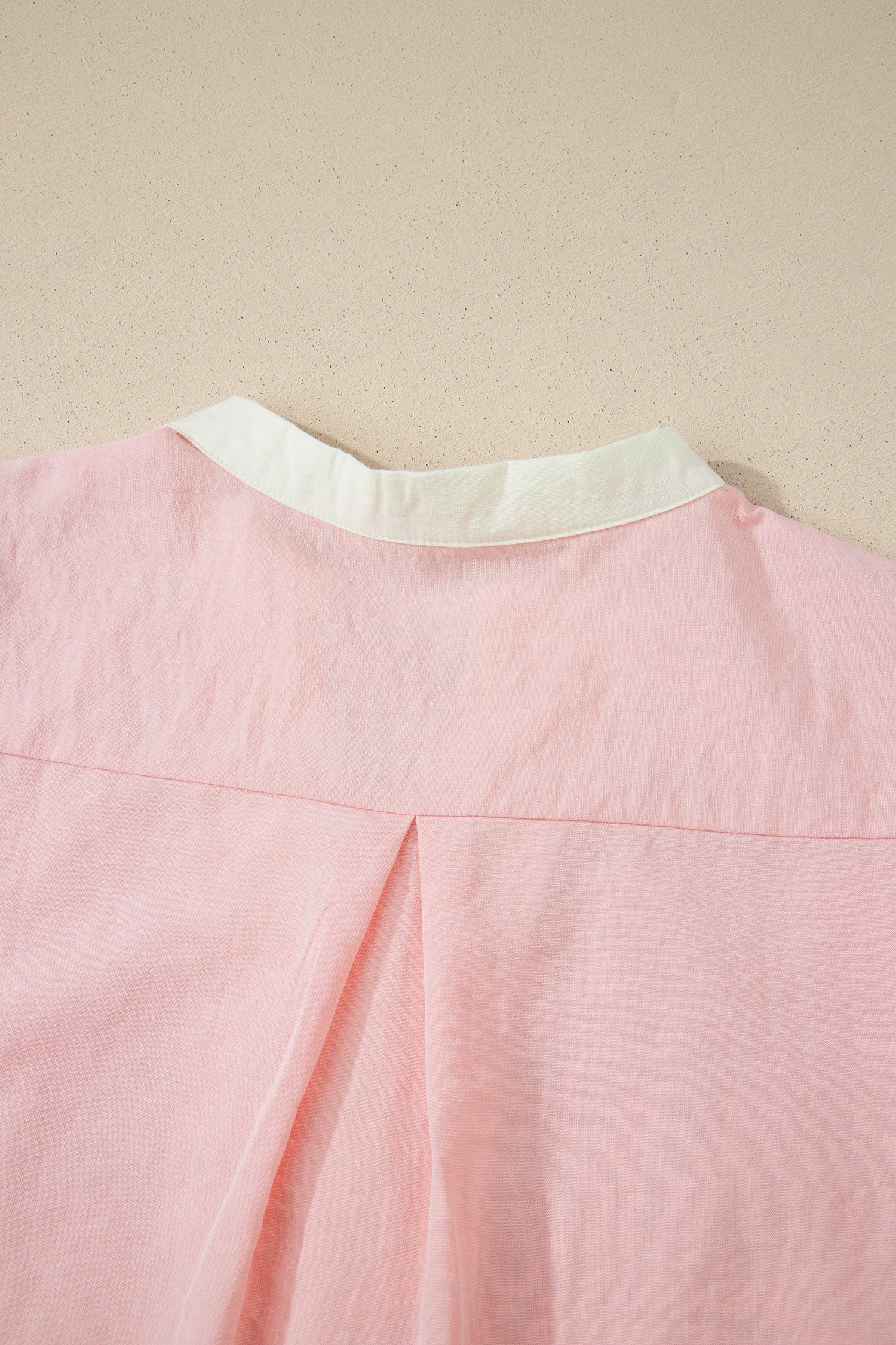 Canton Scallop Color Block Trim Puff Sleeve Mini Dress - Casual Dresses