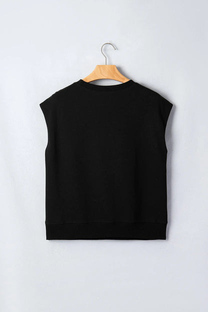 Black Casual Solid Short Sleeve Top with Metal Button Details Key Features - Tops