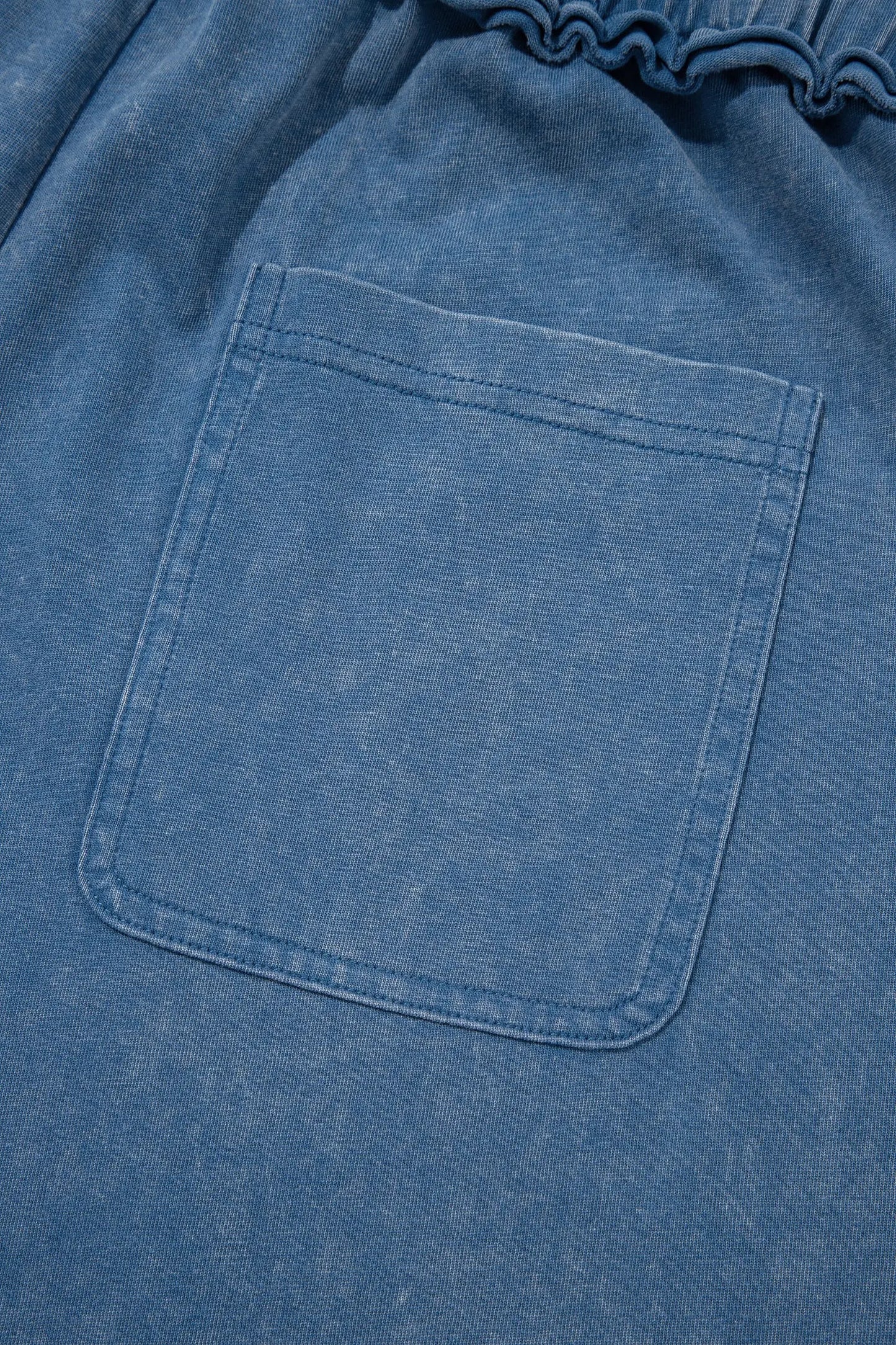 Ashleigh Blue Mineral Wash Seam Detail Flare Leg Drawstring Pants