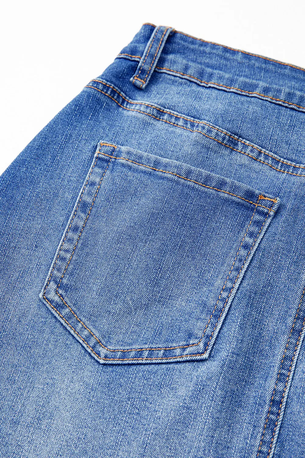 Ashleigh Blue Wrapped Crossed Waist Denim Mini Skirt