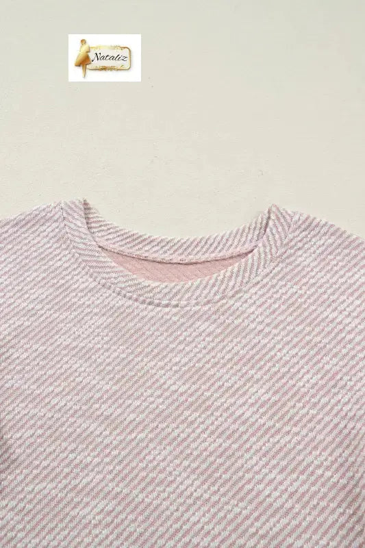 Clearly Aqua Twilled Print Lace Trim Ruffled Short Sleeve Blouse Nataliz