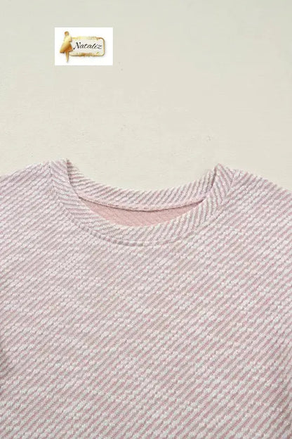 Clearly Aqua Twilled Print Lace Trim Ruffled Short Sleeve Blouse Nataliz