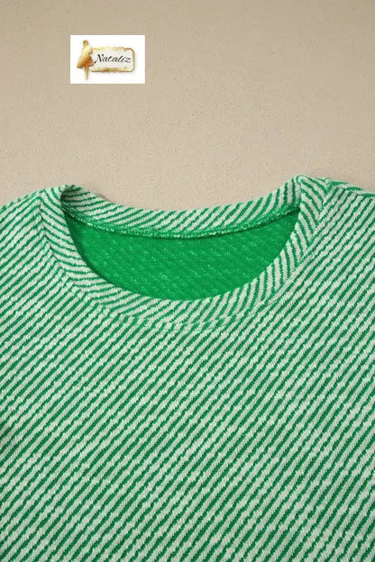 Clearly Aqua Twilled Print Lace Trim Ruffled Short Sleeve Blouse Nataliz