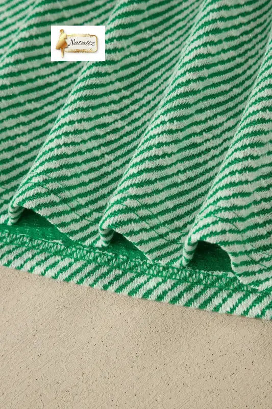 Clearly Aqua Twilled Print Lace Trim Ruffled Short Sleeve Blouse Nataliz