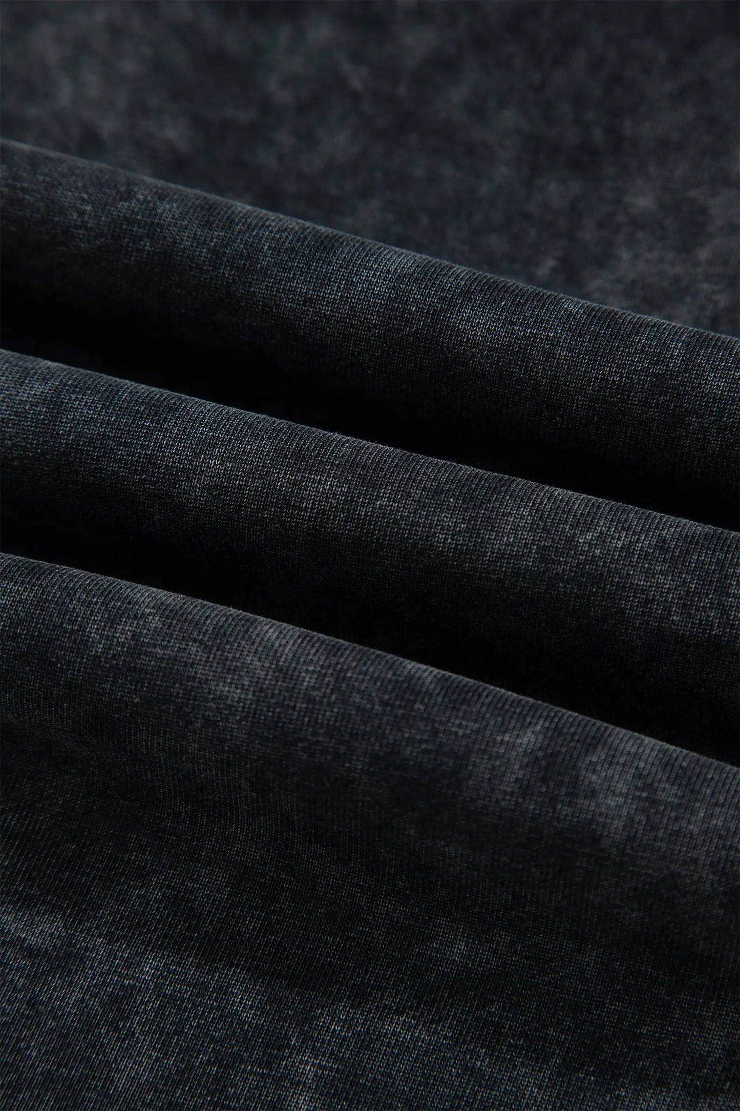 Black Mineral Wash Raw Seam Drawstring Elastic Waist Barrel Pants