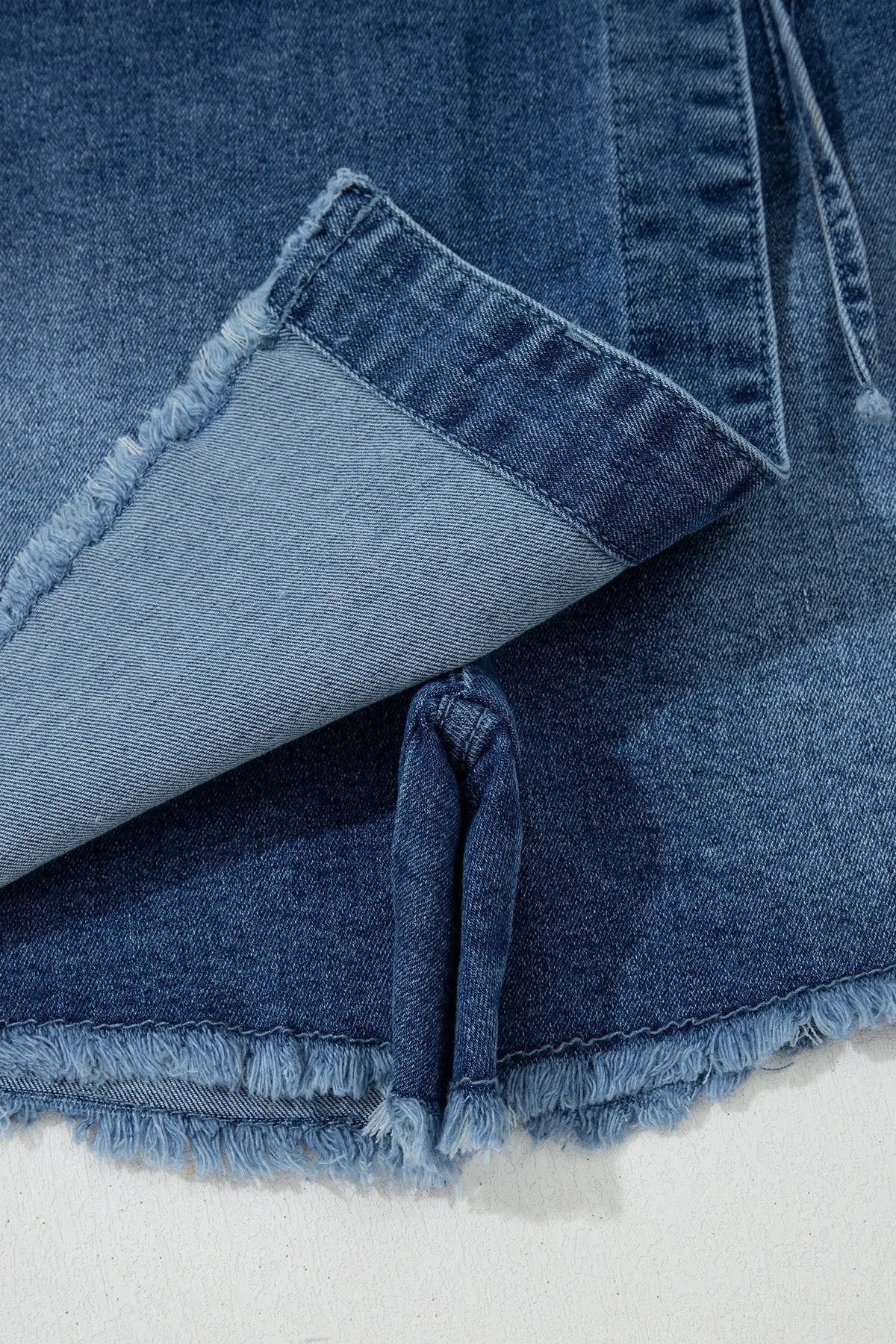 Ashleigh Blue Wrapped Tied Waist Denim Skort