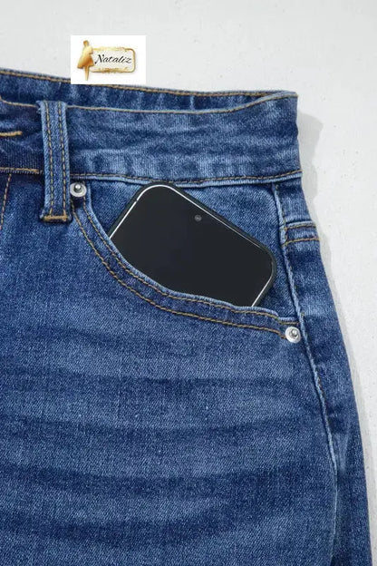 Dark Grey Irregular Distressed Bottom Denim Midi Skirt Dear-Lover Dropshipping