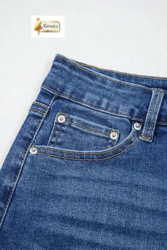 Dark Grey Irregular Distressed Bottom Denim Midi Skirt Dear-Lover Dropshipping