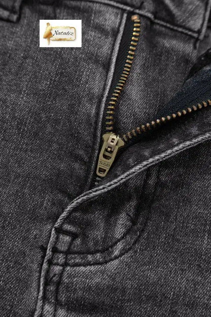 Dark Grey Irregular Distressed Bottom Denim Midi Skirt Dear-Lover Dropshipping