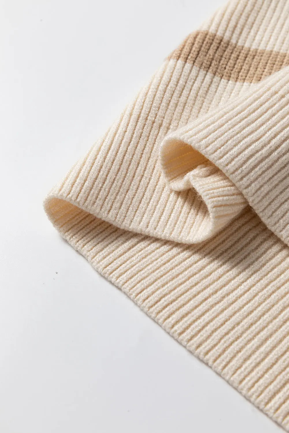 Chicory Coffee Ribbed Half Zip Collared Sweater Vest