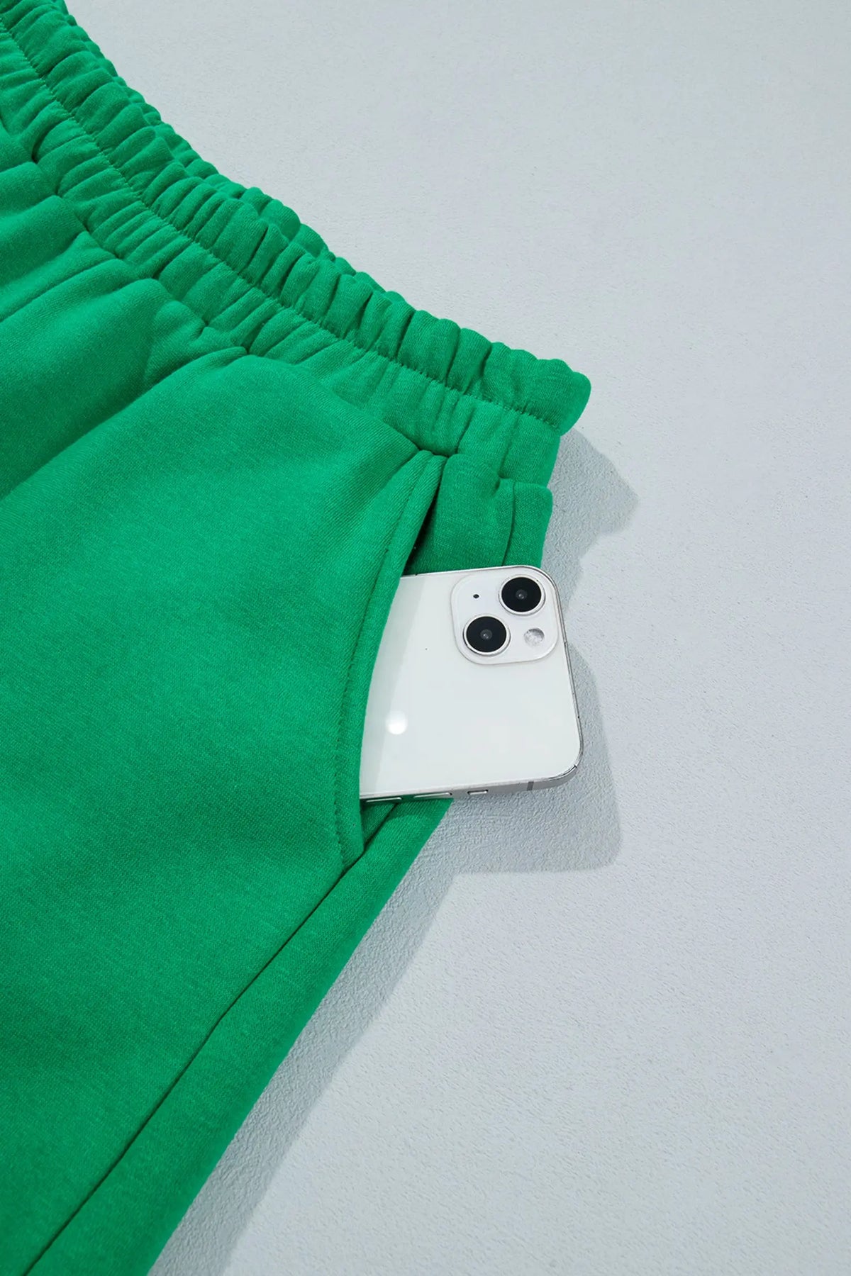 Polka Dot Trim Baggy Pullover 2pcs Short Set