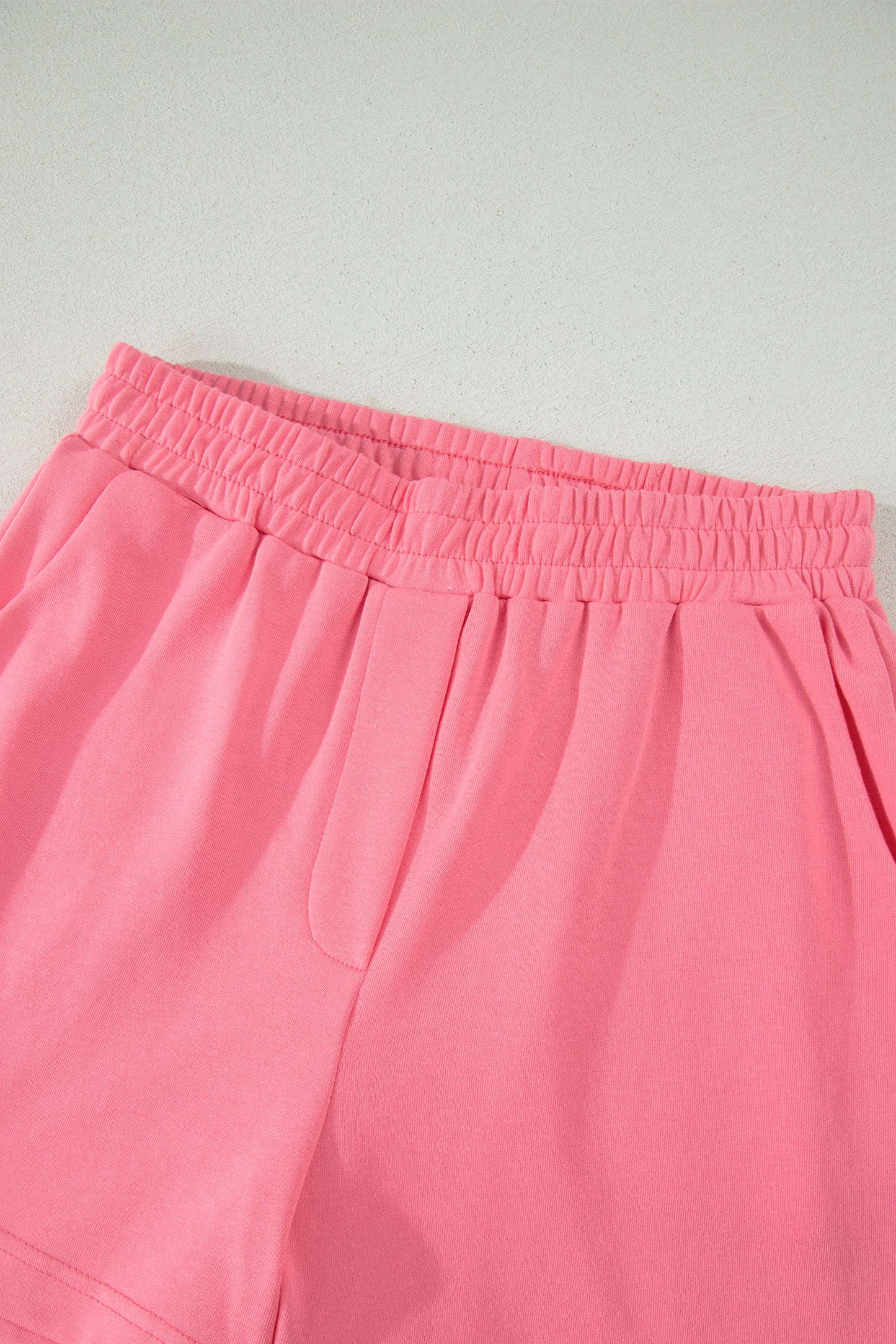Sky Blue Half Zipped Ruffled Short Set
