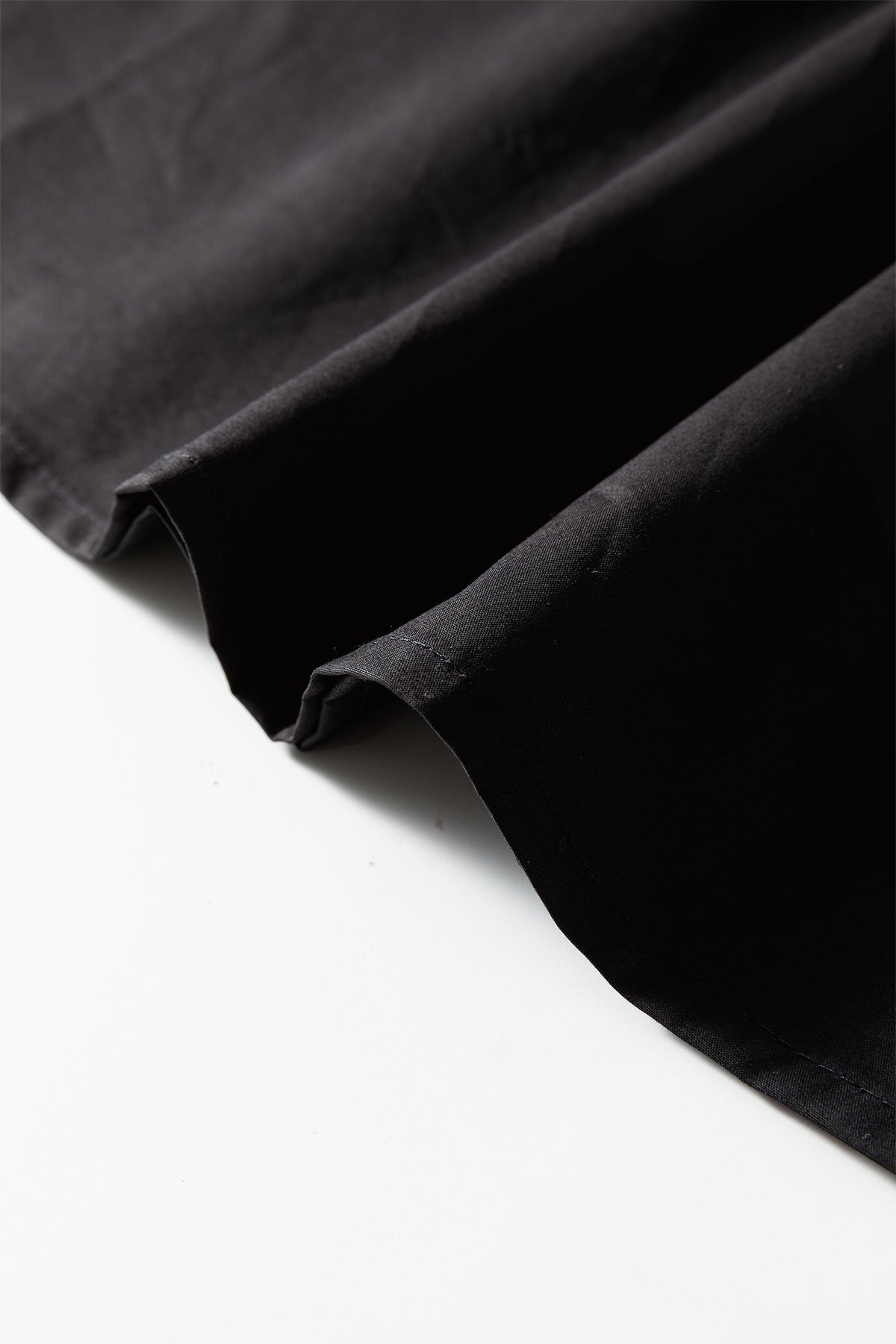 Cotton Black Ricrac Trim Color Block Patchwork Shirt Collar Short Sleeve Blouse